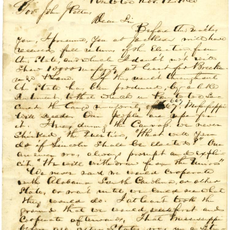 The Civil War & Reconstruction Governors of Mississippi Project
