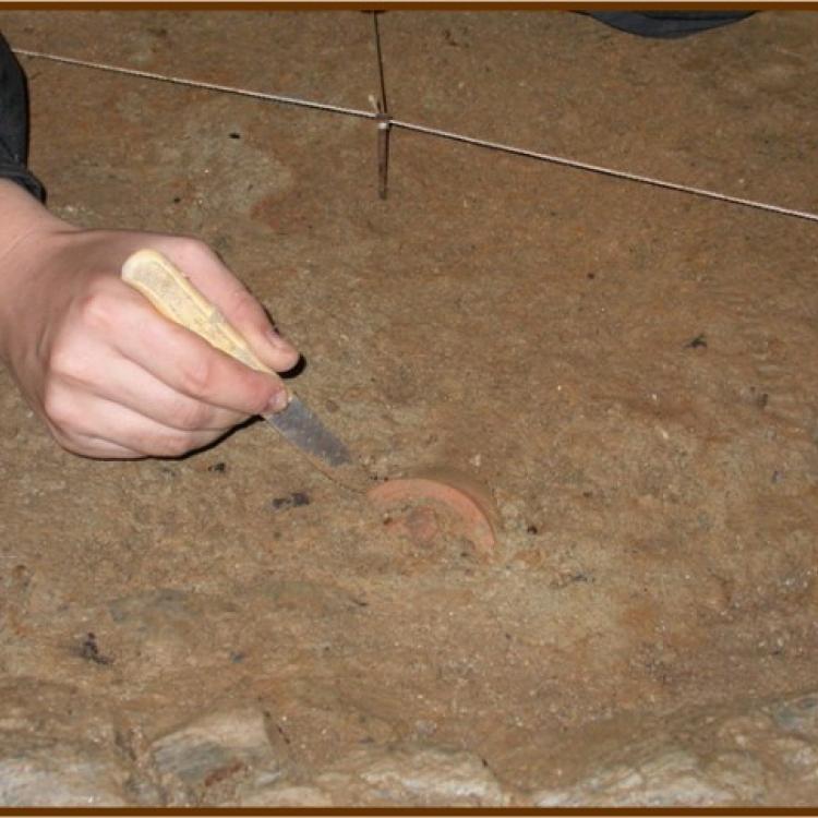 Arqueología en el patio