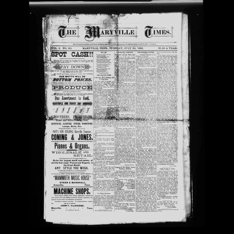 TNGenWeb Historical News Indexing Project