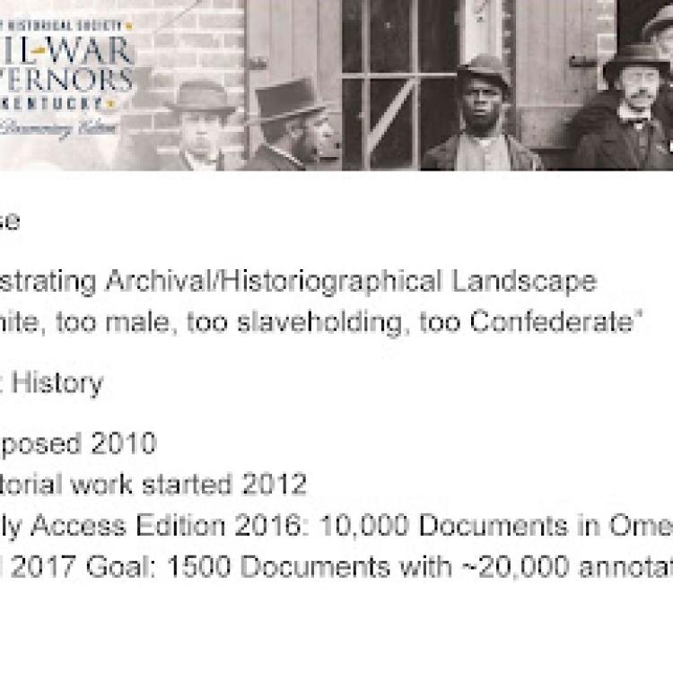 Beyond Coocurrence: Network Visualization in the Civil War Governors of Kentucky Digital Documentary Edition
