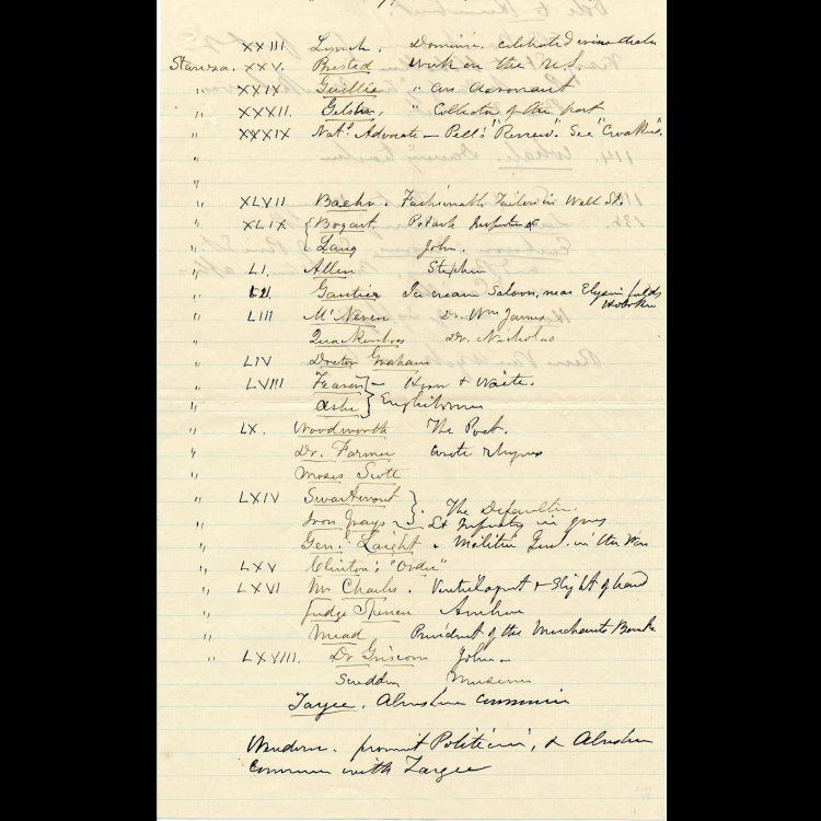 19th Century American writers: letters, manuscripts, & correspondence
