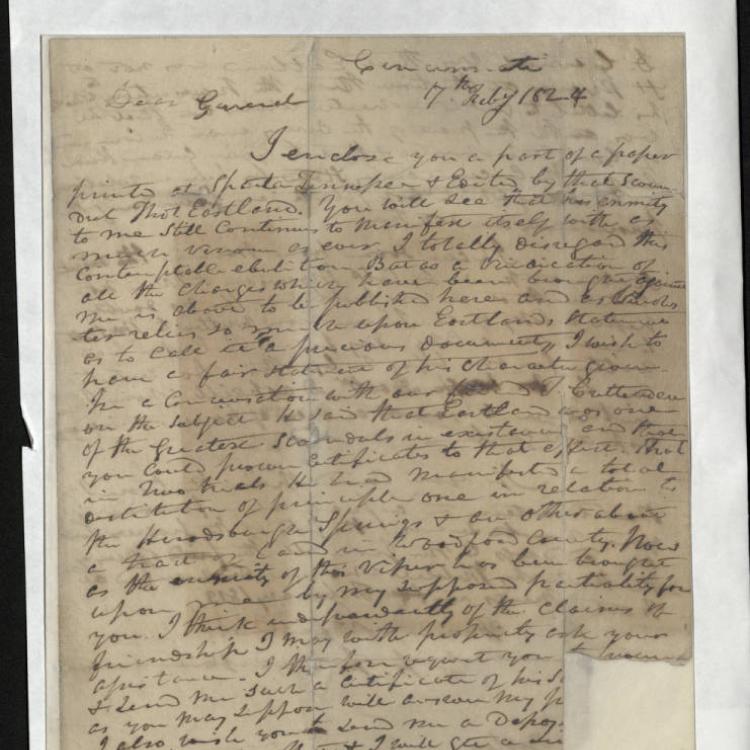 William Henry Harrison letters, 1811-1824