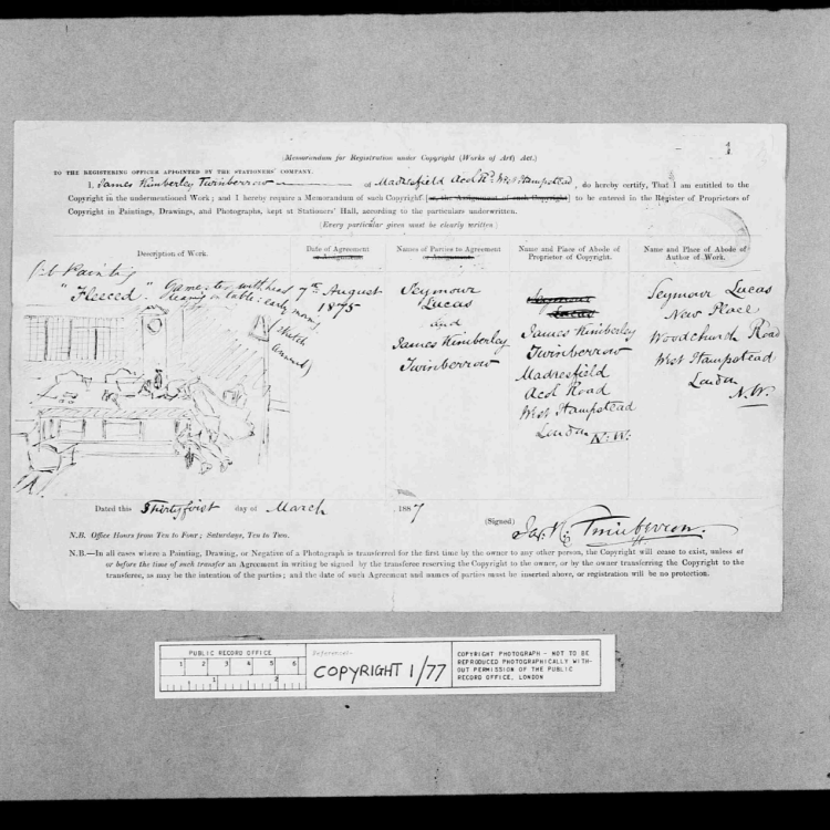 Copyright Entry Forms: Paintings and Drawings